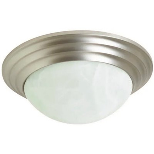 8.75 in. 2-Light Satin Nickel Modern Ceiling Light Flush Mount