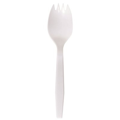 NUTRI-BON DISTRIBUTION CO., INC. Medium Weight White Polypropylene Spork (1000 per case)