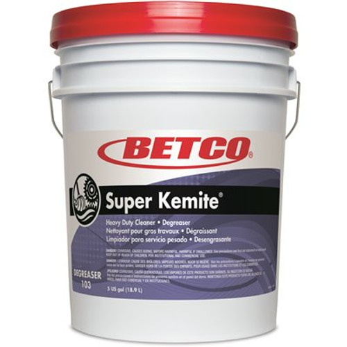 Betco Super Kemite 5 Gal. Pail Heavy-Duty Cleaner/Degreaser