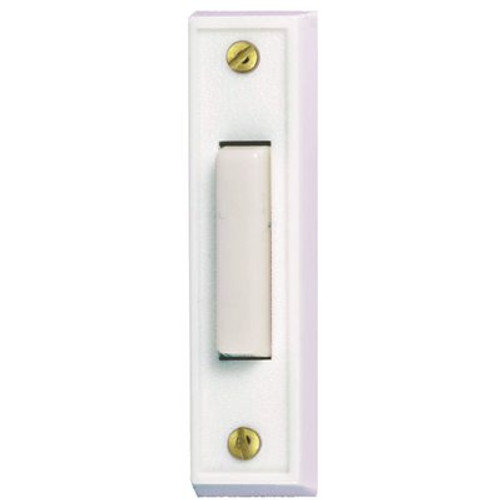 Hampton Bay Wired LED Illuminated Doorbell Push Button, White