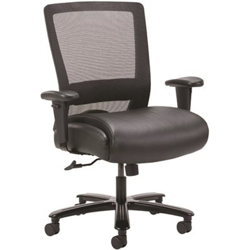 BOSS Office Products Black Mesh Heavy Duty Task Chair 400 lb Capacity