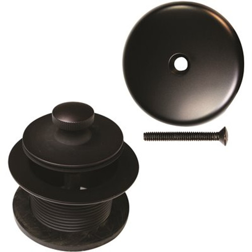 Westbrass 1-1/2 in. Twist and Close Tub Trim Set with 1-Hole Overflow Faceplate, Oil Rubbed Bronze