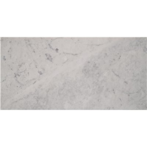 MSI Carrara White 12 in. x 24 in. Honed Marble Stone Look Floor and Wall Tile (12 sq. ft./Case)