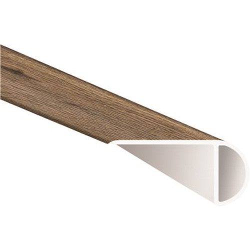 A&A Surfaces Devon Oak 0.75 in. T x 2.33 in. W x 94 in. L Luxury Vinyl Overlapping Stair Nose Molding