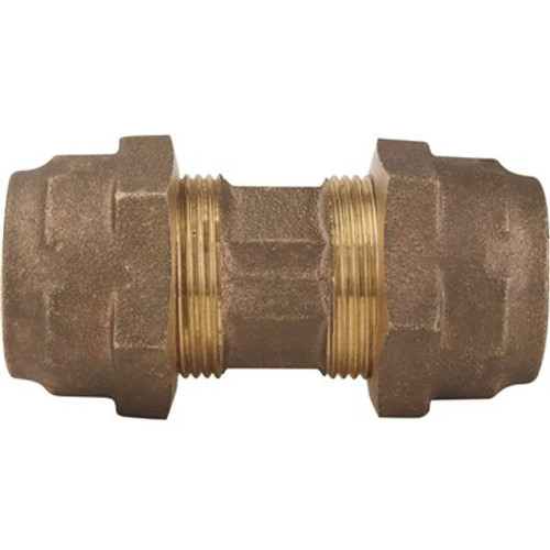 A.Y. McDonald 1 in. Compression x 1 in. Compression No-Lead Bronze Water Service Ranger Coupling