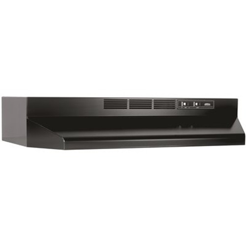 Broan-NuTone BUEZ1 30 in. Ductless Under Cabinet Range Hood with light and Easy Install System in Black