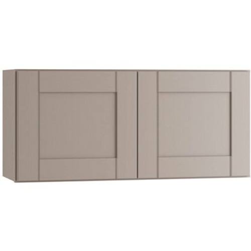 Contractor Express Cabinets Veiled Gray Shaker Assembled PlywoodWall Kitchen Cabinet with Soft Close 30 in. x 12 in. x 12 in.