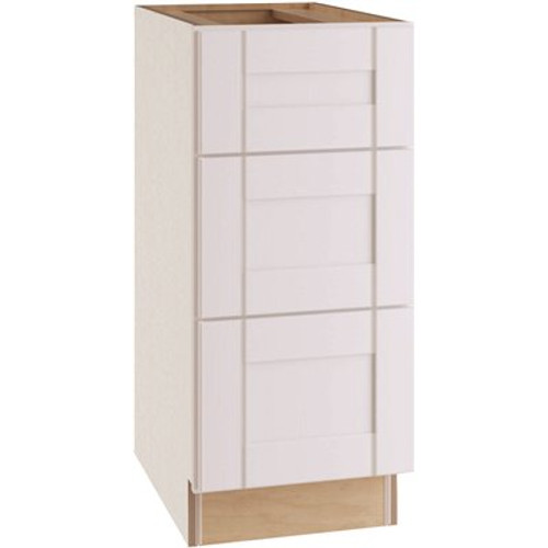 Vesper White Plywood Shaker Stock Assembled Base Drawer Kitchen Cabinet Soft Close 12 in. x 34.5 in. x 21 in.