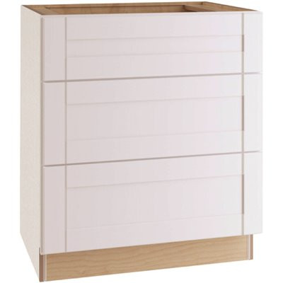 Vesper White Shaker Assembled PlywoodBase Drawer Kitchen Cabinet with Soft Close 24 in. x 34.5 in. x 24 in.