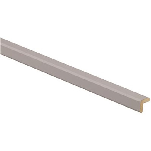 Medium Veiled Gray Shaker Assembled Plywood 0.75 in. x 0.75 in. x 96 in. Edge Molding with Outside Corner