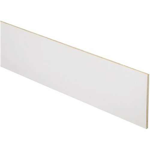 Vesper White Shaker Assembled Plywood 96 in. x 4.5 in. x 0.125 in. Kitchen Cabinet Matching Toe Kick