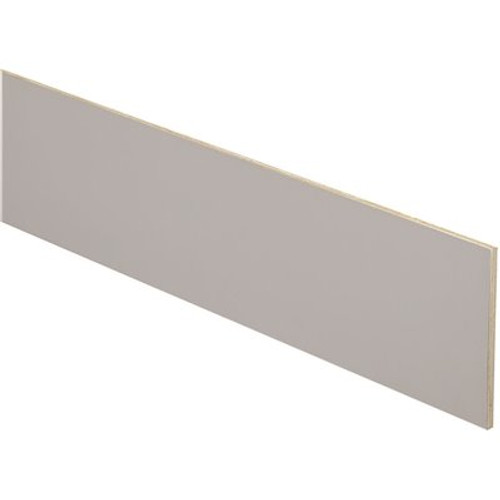 Veiled Gray Shaker Assembled Plywood 96 in. x 4.5 in. x 0.125 in. Kitchen Cabinet Matching Toe Kick