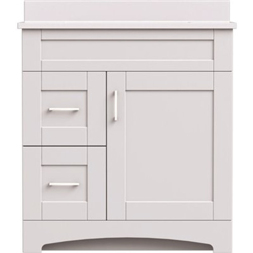 MagickWoods Brixton 30 in. W x 21 in. D Bath Vanity Cabinet in Vanilla White with Left Hand Side Drawers MagickWoods Brixton 30 in. W x 21 in. D Bath Vanity Cabinet in Vanilla White with Left Hand Side Drawers