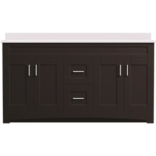 MagickWoods Brixton 60 in. W x 21 in. D Double Bowl Bath Vanity Cabinet in Dark Chestnut