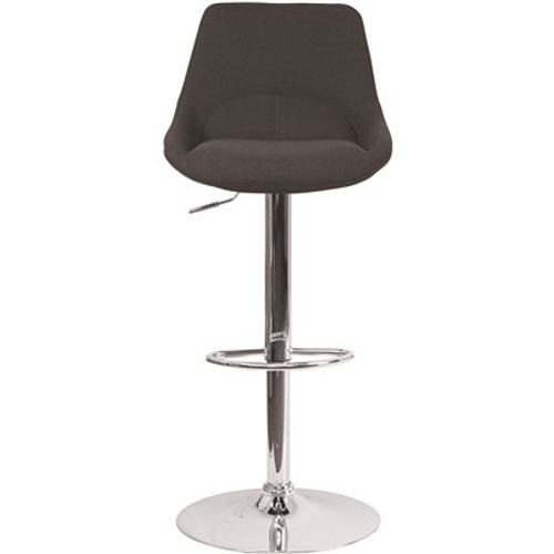 Carnegy Avenue 44.5 in. Black Fabric Adjustable Bar Stool Carnegy Avenue 44.5 in. Black Fabric Adjustable Bar Stool