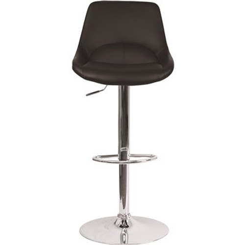 Carnegy Avenue 44.5 in. Black Vinyl Adjustable Bar Stool Carnegy Avenue 44.5 in. Black Vinyl Adjustable Bar Stool