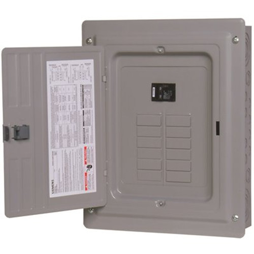 Siemens PN Series 100 Amp 12-Space 24-Circuit Main Breaker Plug-On Neutral Load Center Indoor with Copper Bus