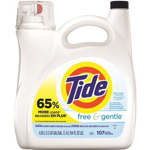Tide 154 fl. oz. Free and Gentle Liquid Laundry Detergent (107-Loads)
