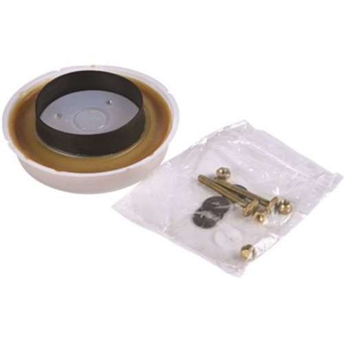 OATEY Johni-Ring 4 in. Standard Toilet Wax Ring with Plastic Horn and Brass Toilet Bolts