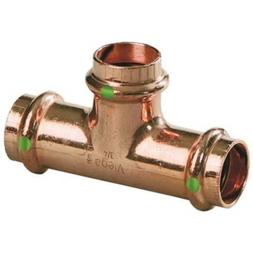 Viega 1 in. x 3/4 in. x 1/2 in. Copper Tee