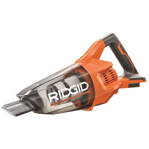 RIDGID 18V Cordless Hand Vacuum (Tool Only) with Crevice Nozzle, Utility Nozzle and Extension Tube