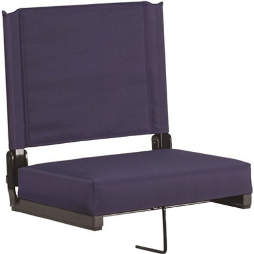 Carnegy Avenue Navy Metal Folding Lawn Chair