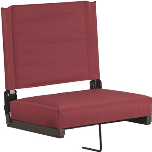 Carnegy Avenue Maroon Metal Folding Lawn Chair