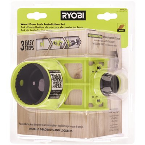 RYOBI Wood Door Lock Installation Kit