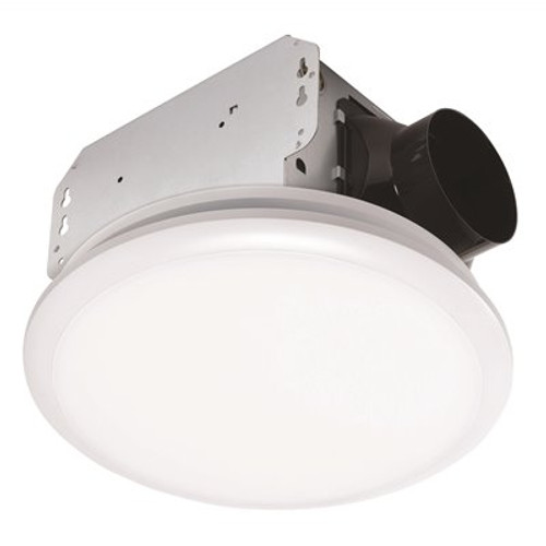 Homewerks Worldwide 50 CFM Light & Fit Ceiling Mount Bathroom Exhaust Fan with LED Light