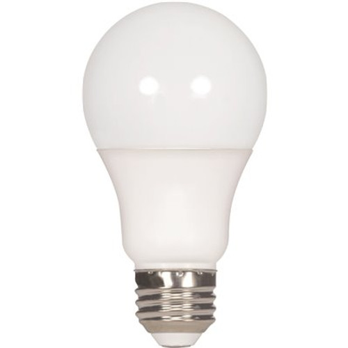 SATCO|Satco 60-Watt Equivalent A19 Medium Base ENERGY STAR Enclosed Rated LED Light Bulb in Cool White (4-Pack) SATCO|Satco 60-Watt Equivalent A19 Medium Base ENERGY STAR Enclosed Rated LED Light Bulb in Cool White (4-Pack)