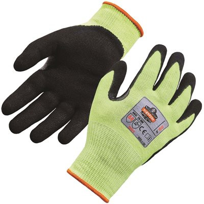 Ergodyne ProFlex Large Lime Hi-Vis Nitrile-Coated Level 4 Cut Gloves