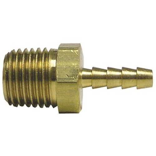 Everbilt 1/4 in. x 3/8 in. Brass Barb x MIP Adapter (10-Pack)