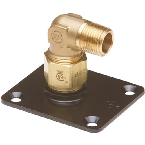 1/2 in. Brass 90-Degree AutoFlare Flange Fitting