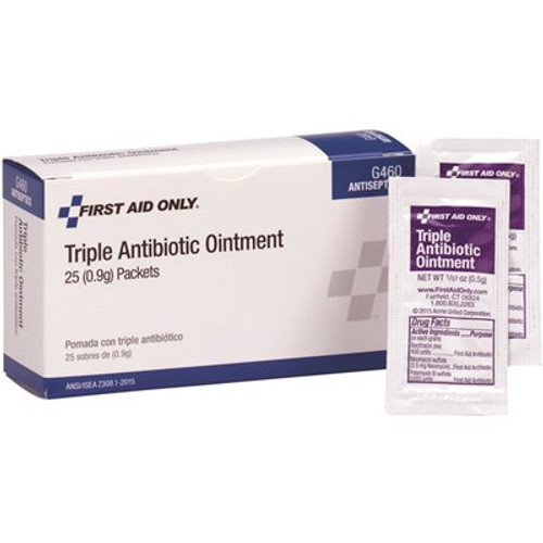 First Aid Only 0.5 g Triple Antibiotic Ointment Packets (25 per Box)