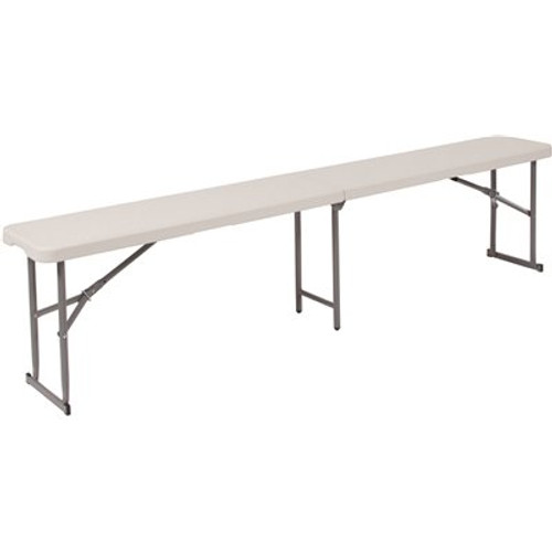 Carnegy Avenue White Bench 16.25 in. x 10.25 in. x 71 in.