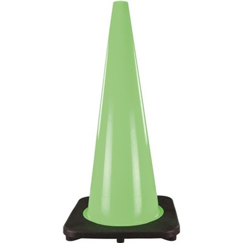28 in. Green PVC Cone