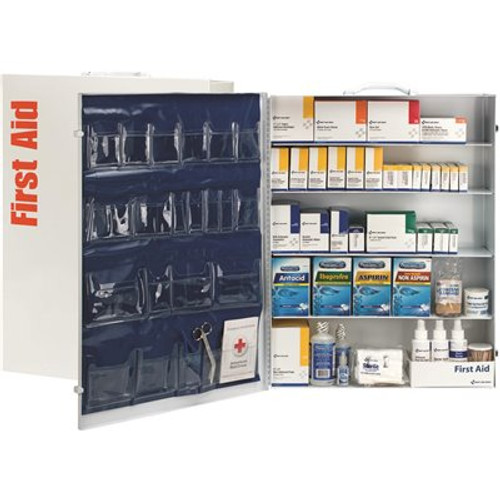 First Aid Only 200-Person 5-Shelf First Aid Cabinet with Medications, OSHA Compliant
