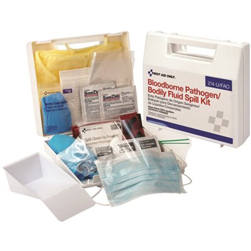 First Aid Only Bloodborne Pathogen Plastic Spill Clean Up Kit