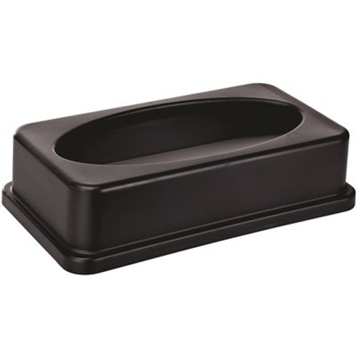 Alpine Industries 23 Gal. Black Slim Drop Slot Swing Trash Can Lid Alpine Industries 23 Gal. Black Slim Drop Slot Swing Trash Can Lid