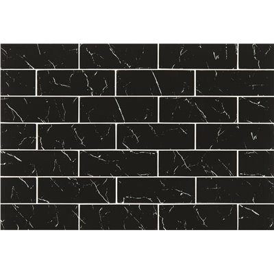 MSI Nero Marquina 3 in. x 9 in. Mixed Glass Subway Wall Tile (3.8 sq. ft./Case)