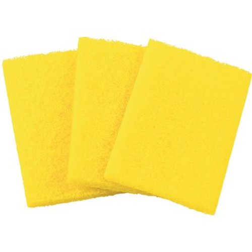 3M 3 in. x 5 in. x 0.4 in Restroom Cleaning Pad, Yellow (60/Case)