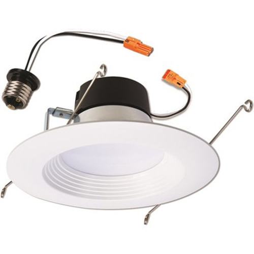 Halo 5 in. and 6 in. 2700K Integrated LED Recessed Ceiling Light Retrofit Trim at 90 CRI Warm White Title 20 Compliant