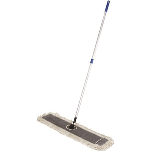 Alpine Industries 36 in. Cotton Dust Mop Set with Telescopic Handle