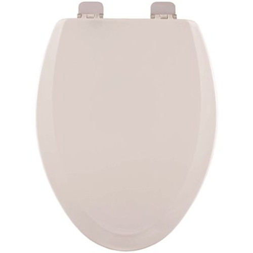 CENTOCO Centocore Elongated Closed Front Toilet Seat in White with Brushed Nickel Hinge
