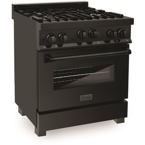ZLINE Kitchen and Bath DO NOT SELL 30" 4.0 cu. ft. Gas Range with Convection Gas Oven in Black Stainless Steel ZLINE Kitchen and Bath DO NOT SELL 30" 4.0 cu. ft. Gas Range with Convection Gas Oven in Black Stainless Steel