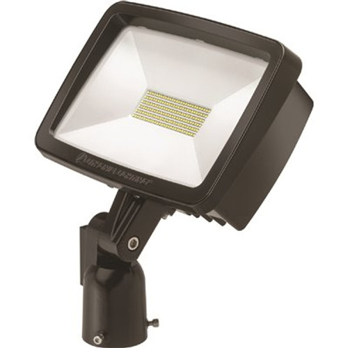 Lithonia Lighting Contractor Select TFX2 94-Watt Dark Bronze Yoke Mount Outdoor Integrated LED Flood Light 4000K