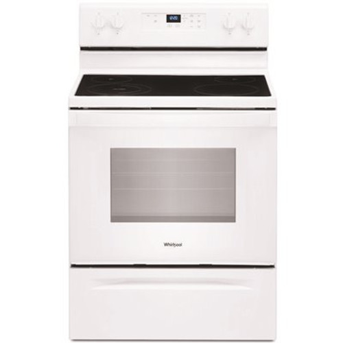 Whirlpool 30 in. 5.3 cu. ft. 4-Burner Electric Range in White with Storage Drawer