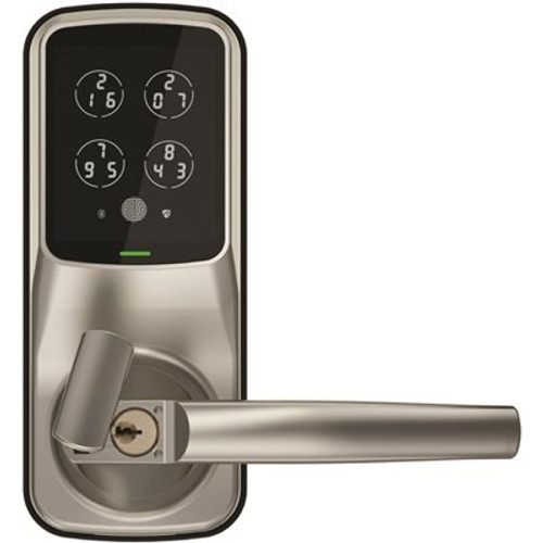 Lockly Model-S Satin Nickel Smart Touchscreen Keypad Door Latch Lock with Bluetooth