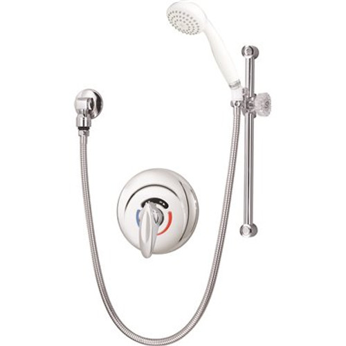 Symmons Safetymix 1-Handle Wall-Mounted Hand Shower Trim Kit in Polished Chrome (Valve Not Included)