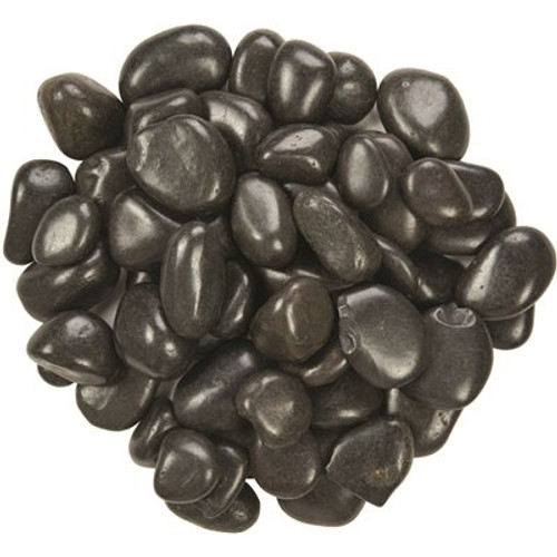 MSI Black Polished Pebbles 0.5 cu. ft . per Bag (0.25 in. to 0.75 in.) Bagged Landscape Rock (28 Bags / Covers 14 cu. ft.)